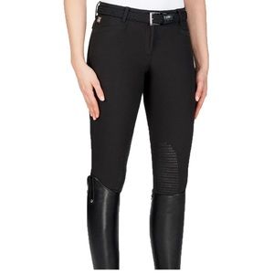 Equiline Women's Ash Riding Breeches with X-Grip Knee Patch (Black)